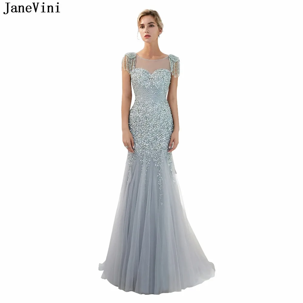 JaneVini Luxury Crystals Arabic Mother of The Bride Dresses Scoop Neck Beading Sheer Back Dubai Mermaid Sexy Evening Party Gowns
JaneVini Luxury Crystals Arabic Mother of The Bride Dresses Scoop Neck Beading Sheer Back Dubai Mermaid Sexy Evening Party Gowns