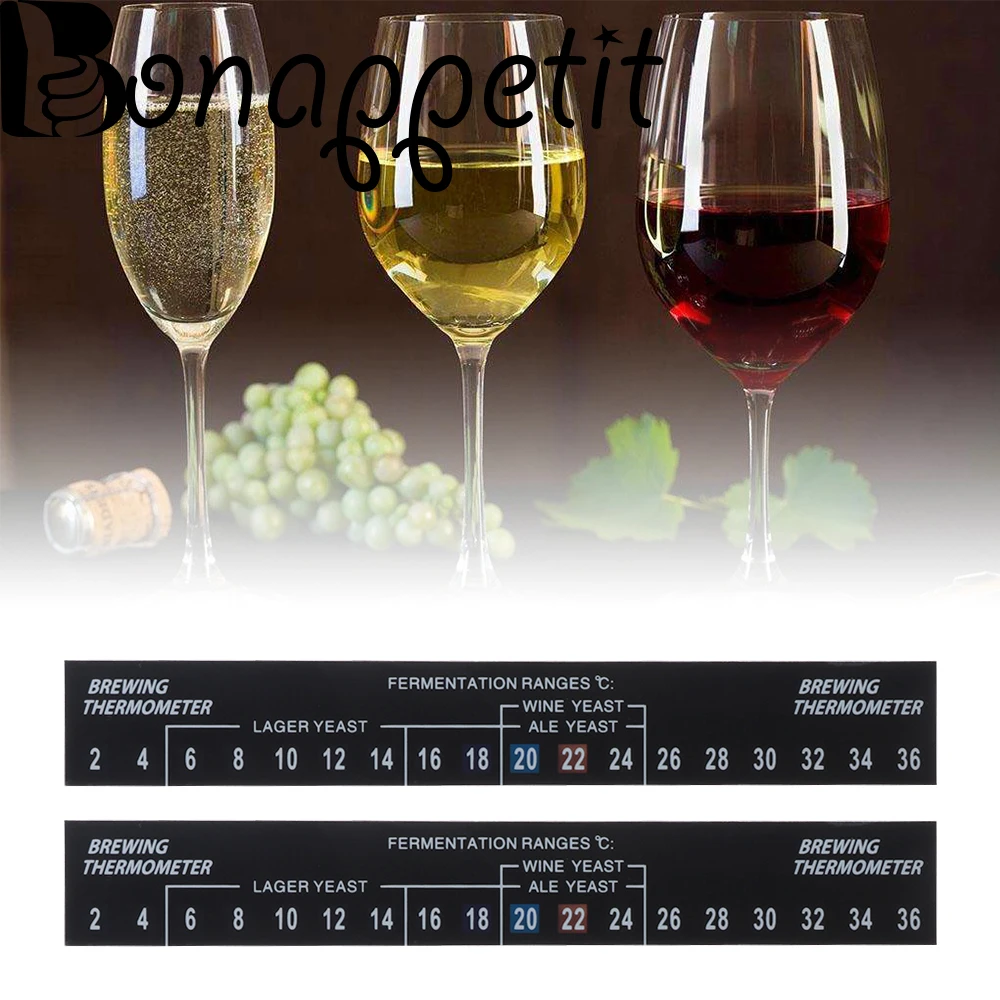 Black 2C TO 36C Digital Fermenter Brew Thermometer Sticker Wine Spirits Useful Beer Adhesives Strip Bar Tools
Black 2C TO 36C Digital Fermenter Brew Thermometer Sticker Wine Spirits Useful Beer Adhesives Strip Bar Tools