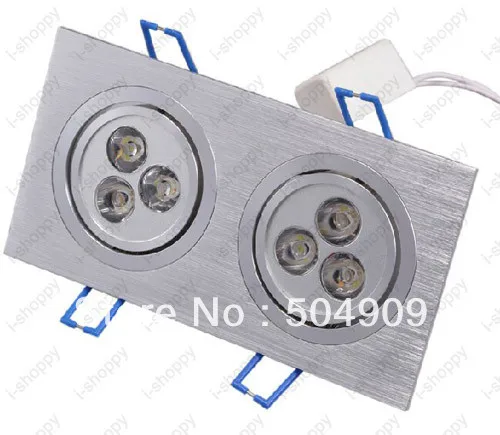 6W(2*3W) 6-LED Two Head Recessed Ceiling Down Cabinet Light Fixture Downlight/Spotlight Bulb Lamp Rectangle Kitchen Store
6W(2*3W) 6-LED Two Head Recessed Ceiling Down Cabinet Light Fixture Downlight/Spotlight Bulb Lamp Rectangle Kitchen Store