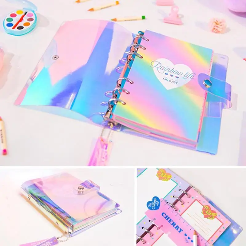 1pc Laser Loose-leaf Notebook Travel Diary Journal Notebook Planner Organizer Caderno Pontilhado Notebook Diary Stationary
1pc Laser Loose-leaf Notebook Travel Diary Journal Notebook Planner Organizer Caderno Pontilhado Notebook Diary Stationary