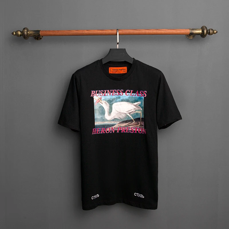 Heron Preston BUSINESS-CLASS Red Letters Logo Printed Tshirts Great White Heron "Style" Embroidery Black Men Tshirt Cotton Tees
Heron Preston BUSINESS-CLASS Red Letters Logo Printed Tshirts Great White Heron "Style" Embroidery Black Men Tshirt Cotton Tees