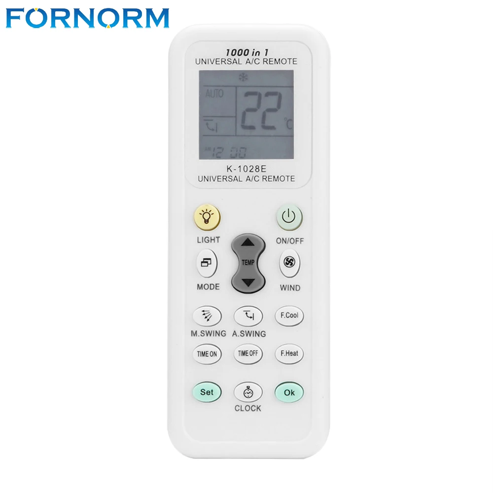 Fornorm Universal Wireless K-1028E 1000 in 1 AC Digital LCD Remote Control for Air Conditioner
Fornorm Universal Wireless K-1028E 1000 in 1 AC Digital LCD Remote Control for Air Conditioner