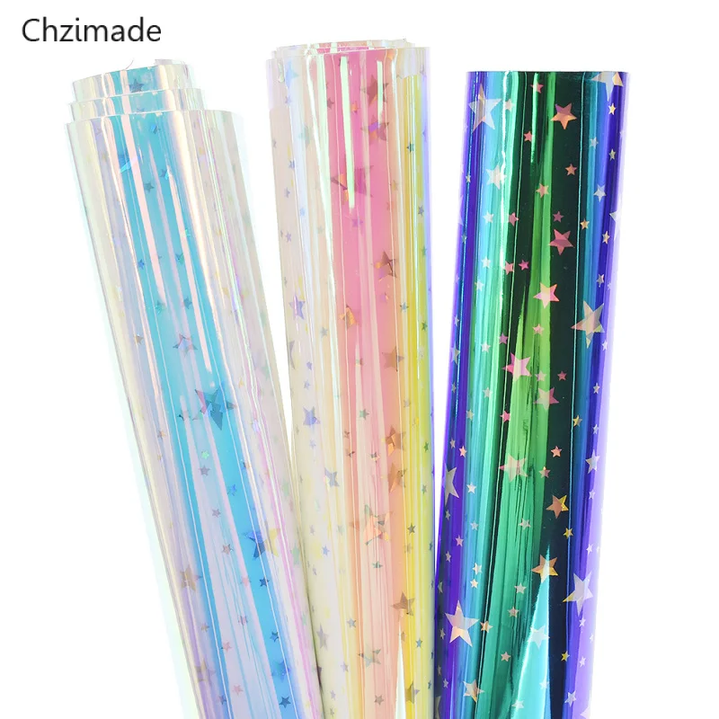 Chzimade A4 Holographic Iridescent Star Faux Leather Artificial Leather Fabric For Bags Bows Home Handmade Crafts Decor 
Chzimade A4 Holographic Iridescent Star Faux Leather Artificial Leather Fabric For Bags Bows Home Handmade Crafts Decor