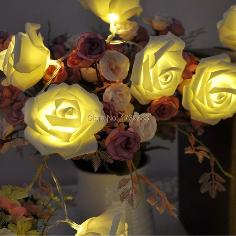 30pcs/lot Beautiful Holiday Lighting 20 x LED Novelty Rose Flower Fairy String Lights Wedding Garden Party Christmas Decoration
30pcs/lot Beautiful Holiday Lighting 20 x LED Novelty Rose Flower Fairy String Lights Wedding Garden Party Christmas Decoration