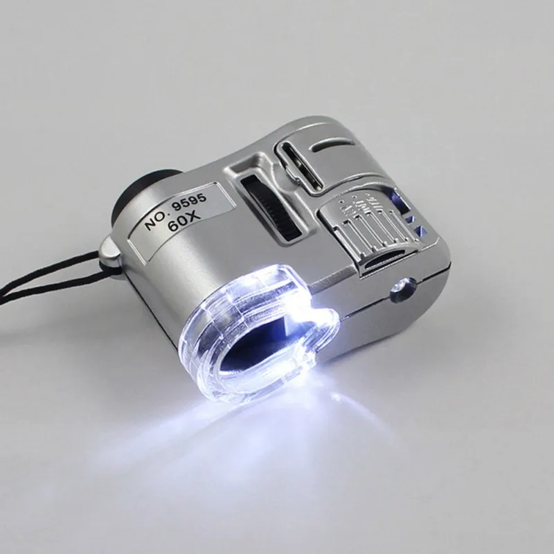 Portable Mini 60X Microscope Microscope Jewelry Magnifier Multifunctional With UV Light Pocket Magnifying Glass
Portable Mini 60X Microscope Microscope Jewelry Magnifier Multifunctional With UV Light Pocket Magnifying Glass
