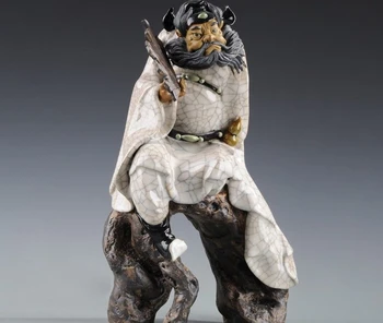 China Painted Pottery Porcelain Bottle Gourd Zhong Kui Chungkuel God Fan Statue
China Painted Pottery Porcelain Bottle Gourd Zhong Kui Chungkuel God Fan Statue