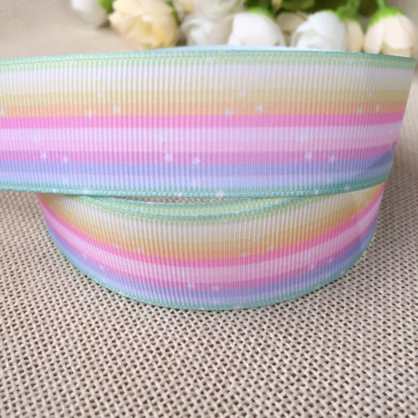 1 "25MM Kawaii Dream rainbow stripe printing rib ribbon diy hair accessories gift wrap high quality thermal tape 5 yards
1 "25MM Kawaii Dream rainbow stripe printing rib ribbon diy hair accessories gift wrap high quality thermal tape 5 yards
