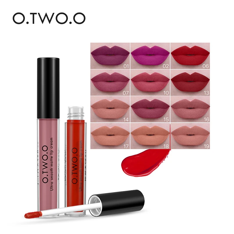 Long Lasting Lip Tint 12 Color Matte Lip Gloss Liquid Lipstick O.TWO.O Brand Pro Lip Make Up Waterproof Velvet Lipgloss Cosmetic
Long Lasting Lip Tint 12 Color Matte Lip Gloss Liquid Lipstick O.TWO.O Brand Pro Lip Make Up Waterproof Velvet Lipgloss Cosmetic