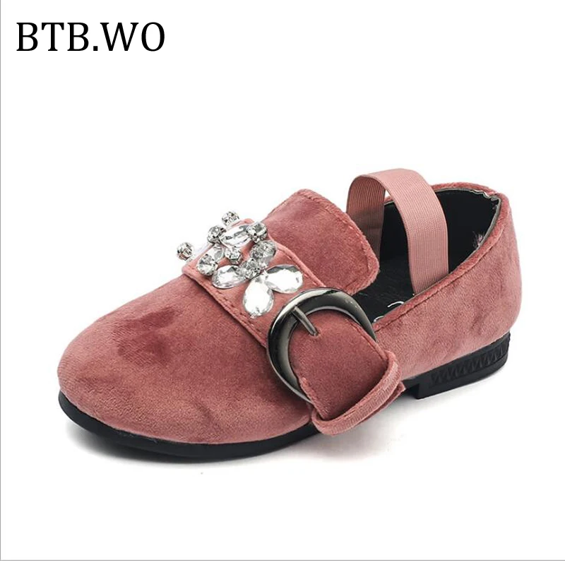 Fashion Children shoes 2018 Spring Autumn Kids Artificial leather Girls rhinestone princess Toddler Flat shoe | Мать и ребенок