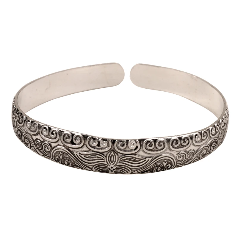 BR126 Bangle Bracelet Cuff For Women Bohemian Gypsy Ethnic Flower Vintage Retro Silver Color Jewelry
BR126 Bangle Bracelet Cuff For Women Bohemian Gypsy Ethnic Flower Vintage Retro Silver Color Jewelry
