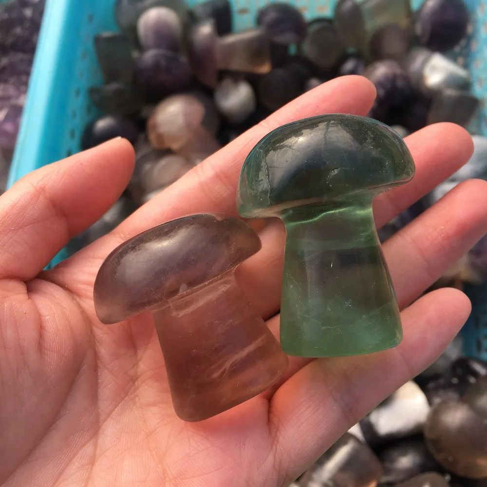 1pcs beautiful hand carved natural quartz crystal stone green fluorite mushroom 70g
1pcs beautiful hand carved natural quartz crystal stone green fluorite mushroom 70g