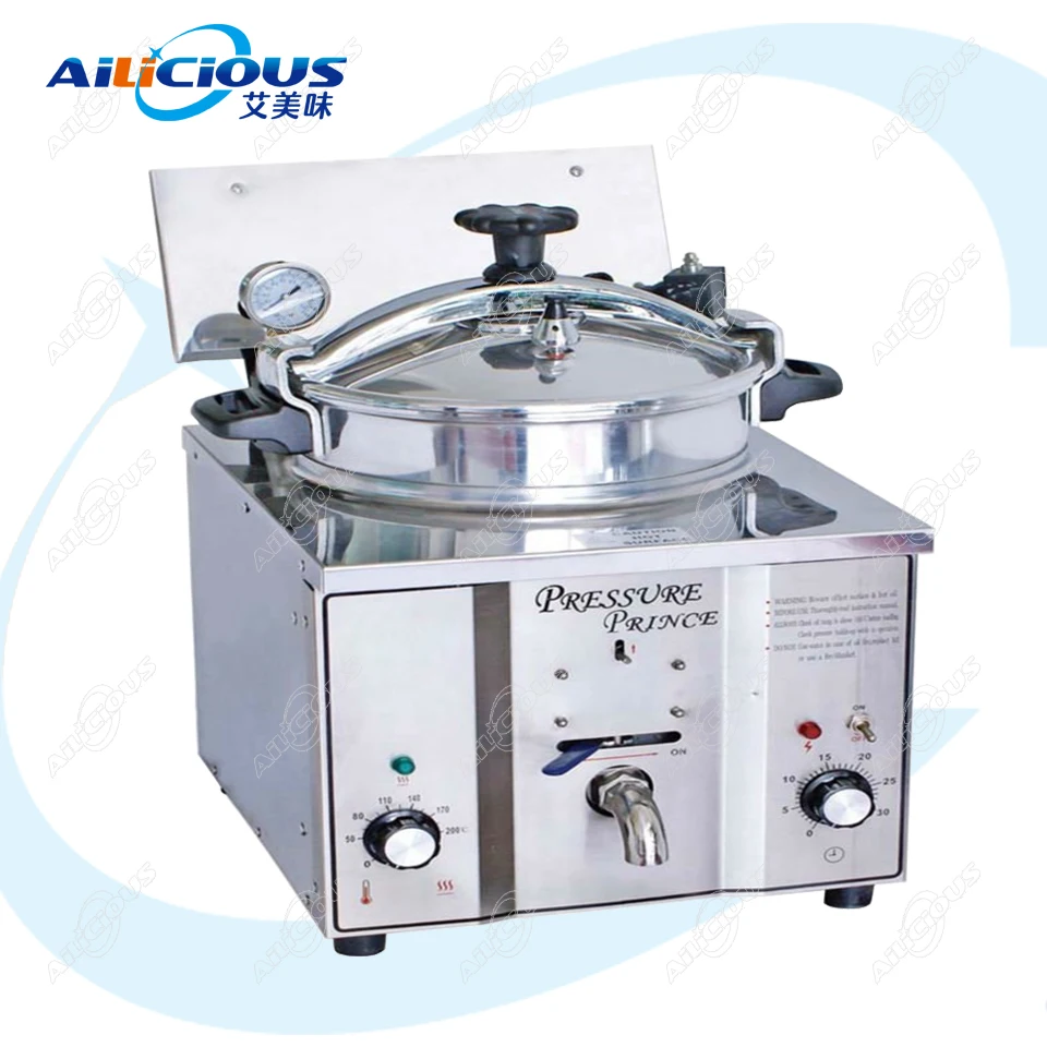 MDXZ16 Electric Counter Top Chicken Pressure Fryer Pot for Commercial Kitchen Stainless Steel Temperature Control 220V 110V
MDXZ16 Electric Counter Top Chicken Pressure Fryer Pot for Commercial Kitchen Stainless Steel Temperature Control 220V 110V