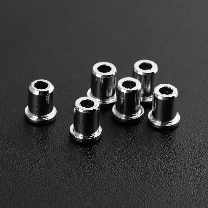 6pcs Metal String Mounting Ferrules Bushings for Electric Guitar Parts Silver
6pcs Metal String Mounting Ferrules Bushings for Electric Guitar Parts Silver