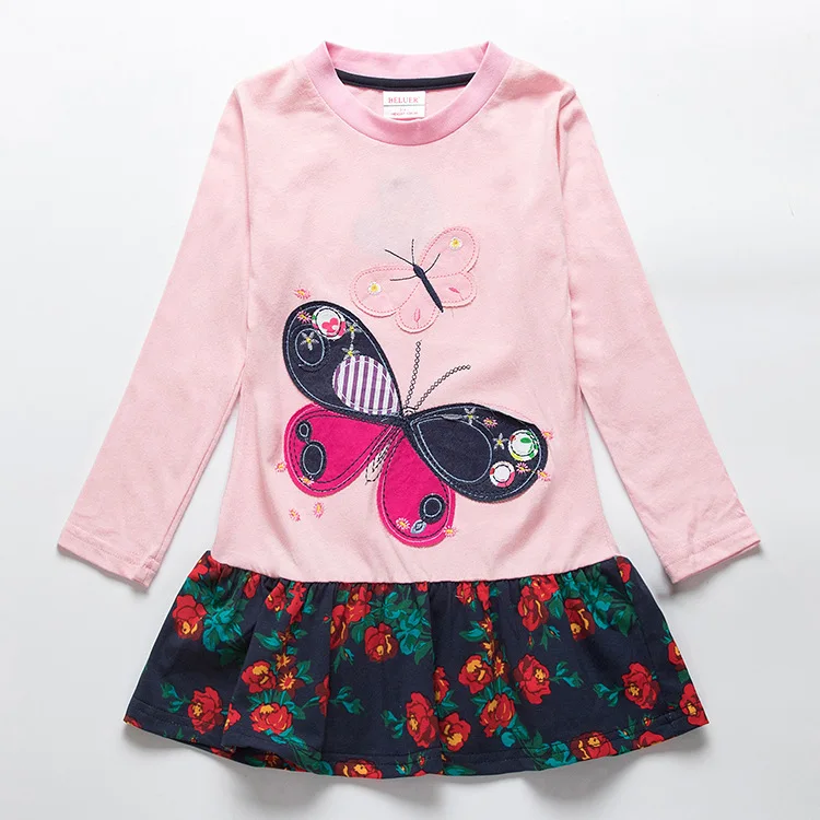 Kids Embroidery Dresses For Girl 2018 High Quality Cartoon Children Dress Girls Christmas New Year Clothes 4 5 6 7 8 | Детская одежда и