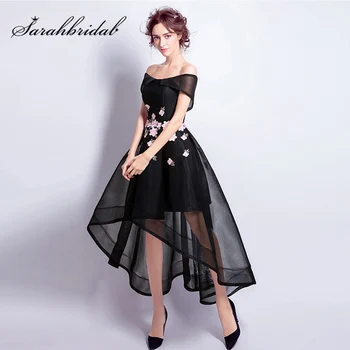 Little Black High Low Cocktail Dresses 2020 with Embroidery Tulle Off the Shoulder Knee Length Prom Party Homecoming Gowns L3453
Little Black High Low Cocktail Dresses 2020 with Embroidery Tulle Off the Shoulder Knee Length Prom Party Homecoming Gowns L3453