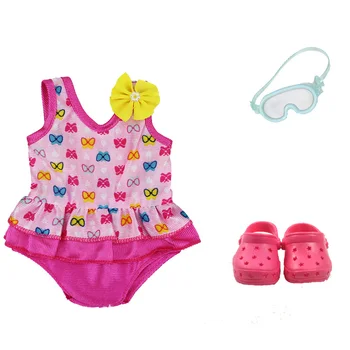 Clothes For Dolls Fit 18inch Girl Doll 43cm Baby Doll Butterfly Jointed Swimwear Swimming Goggles Red Sandals
Clothes For Dolls Fit 18inch Girl Doll 43cm Baby Doll Butterfly Jointed Swimwear Swimming Goggles Red Sandals