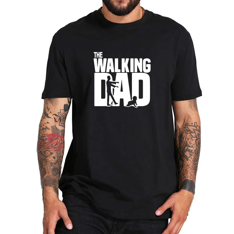 EU Size 100% Cotton The Walking Dad Zombie Chasing Kid Pattern Tops Gift For Father Black Summer Soft T-shirt
EU Size 100% Cotton The Walking Dad Zombie Chasing Kid Pattern Tops Gift For Father Black Summer Soft T-shirt