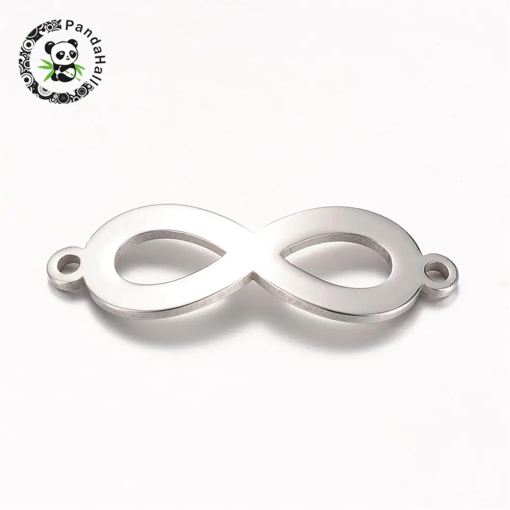 201 Stainless Steel Links, Infinity, Stainless Steel Color, 28.5x9.5x1mm, Hole: 1.5mm
201 Stainless Steel Links, Infinity, Stainless Steel Color, 28.5x9.5x1mm, Hole: 1.5mm