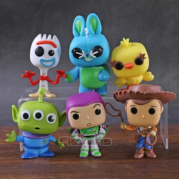 Toy Story 4 Woody Buzz Lightyear Alien Forky Ducky Bunny PVC Figures Toys Big Head Dolls 6pcs/set
Toy Story 4 Woody Buzz Lightyear Alien Forky Ducky Bunny PVC Figures Toys Big Head Dolls 6pcs/set