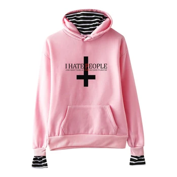 I Hate People Long Sleeve Fake Two Piece Hooded Casual Sweatshirt Print Stripe Unisex Fashion Couple Decorative Pocket Top
I Hate People Long Sleeve Fake Two Piece Hooded Casual Sweatshirt Print Stripe Unisex Fashion Couple Decorative Pocket Top