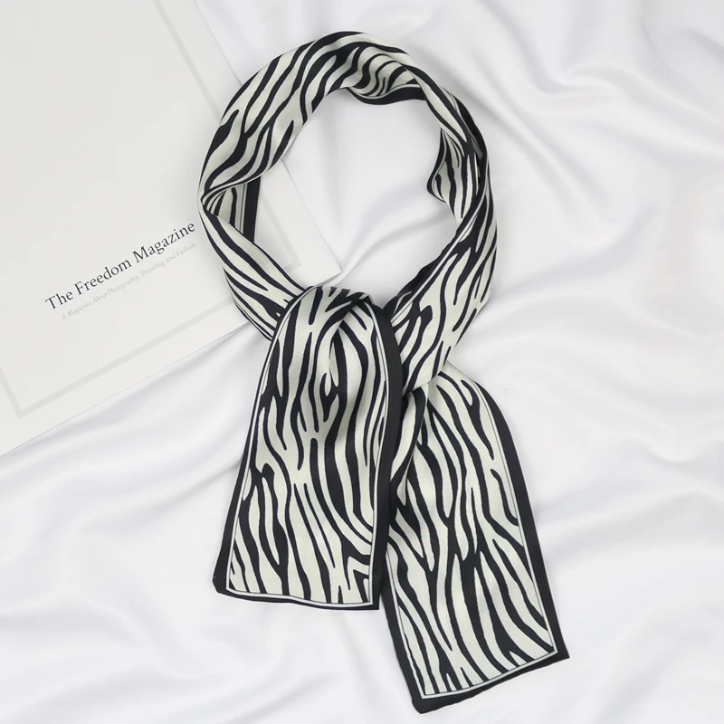 handle bag ladies zebra printed narrow long hair neck tie satin silk handkerchief women skinny small thin scarf Hand Ribbon
handle bag ladies zebra printed narrow long hair neck tie satin silk handkerchief women skinny small thin scarf Hand Ribbon