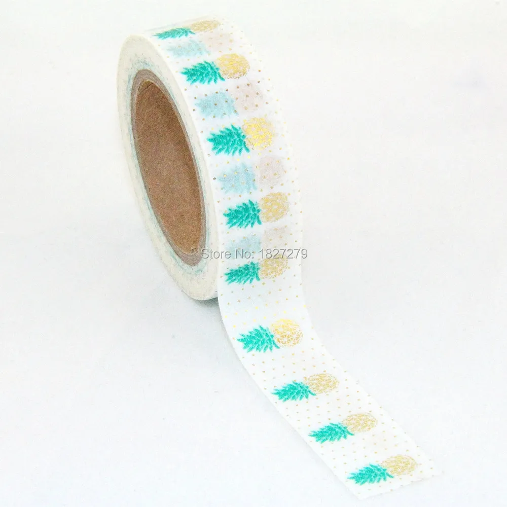 1X 10m decorative Christmas decoration tape gold foil pineapple masking washi tape
1X 10m decorative Christmas decoration tape gold foil pineapple masking washi tape