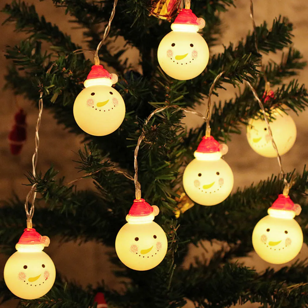 1-4m Chritmas LED String light Santa Claus Xmas Tree Stocking Shape Fairy Lights New Year Party Holiday Decoration String Lamp (92)