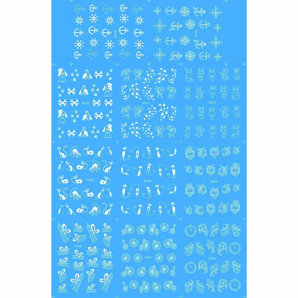 11 PACKS / LOT NAIL TATTOOS STICKER WATER DECAL NAIL ART WHITE ANCHOR DOG RABBIT CAT D SERIAL D238-248W
11 PACKS / LOT NAIL TATTOOS STICKER WATER DECAL NAIL ART WHITE ANCHOR DOG RABBIT CAT D SERIAL D238-248W