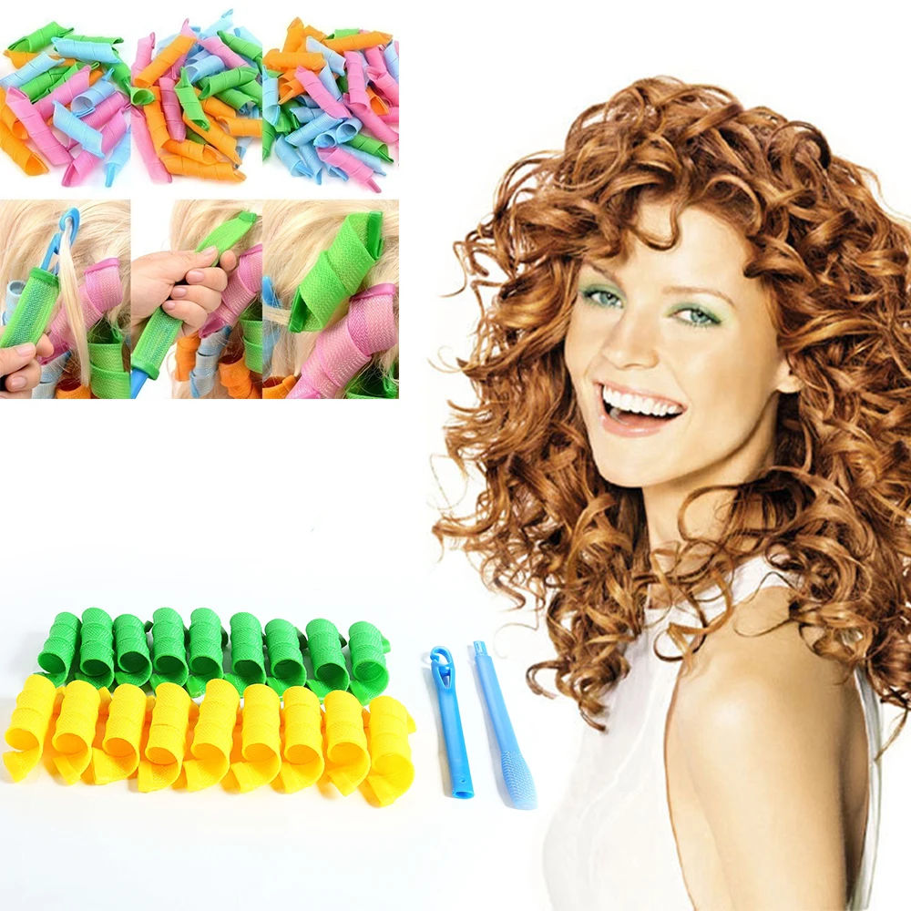 18 Root 25cm Magic Hair Curlers Bendy Rollers No damage High temperature resistant with 1 Set of hooks Styling Tools Kit
18 Root 25cm Magic Hair Curlers Bendy Rollers No damage High temperature resistant with 1 Set of hooks Styling Tools Kit