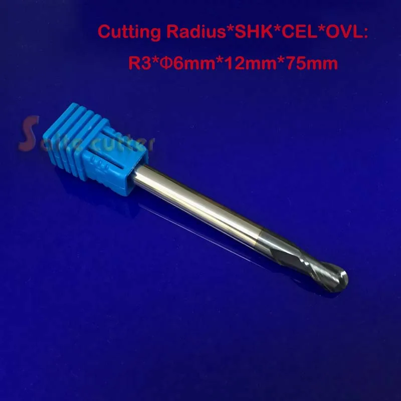 1pc radius=3mm 2 Flutes hrc55 R3*6*D6*75 solid carbide Ball nose End Mill CNC router bits tools Milling cutter
1pc radius=3mm 2 Flutes hrc55 R3*6*D6*75 solid carbide Ball nose End Mill CNC router bits tools Milling cutter
