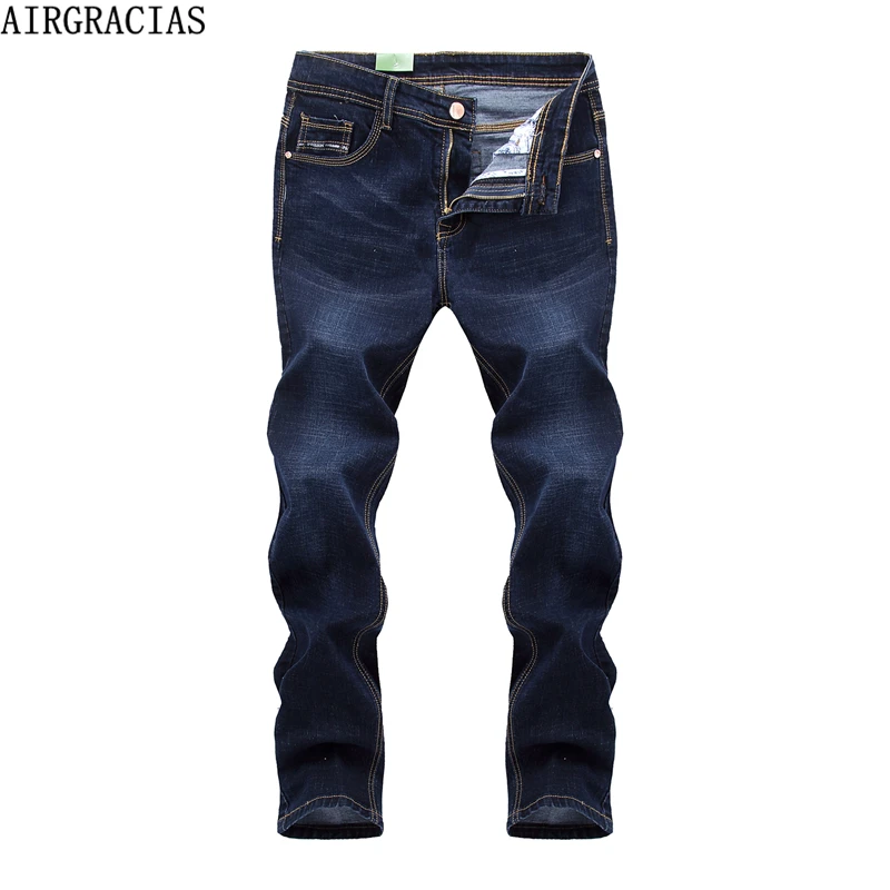 AIRGRACIAS Elasticity Jeans Men High Quality Brand Denim Cotton Biker Jean Regular Fit Pants Trousers Size 28-42 Black/Blue
AIRGRACIAS Elasticity Jeans Men High Quality Brand Denim Cotton Biker Jean Regular Fit Pants Trousers Size 28-42 Black/Blue