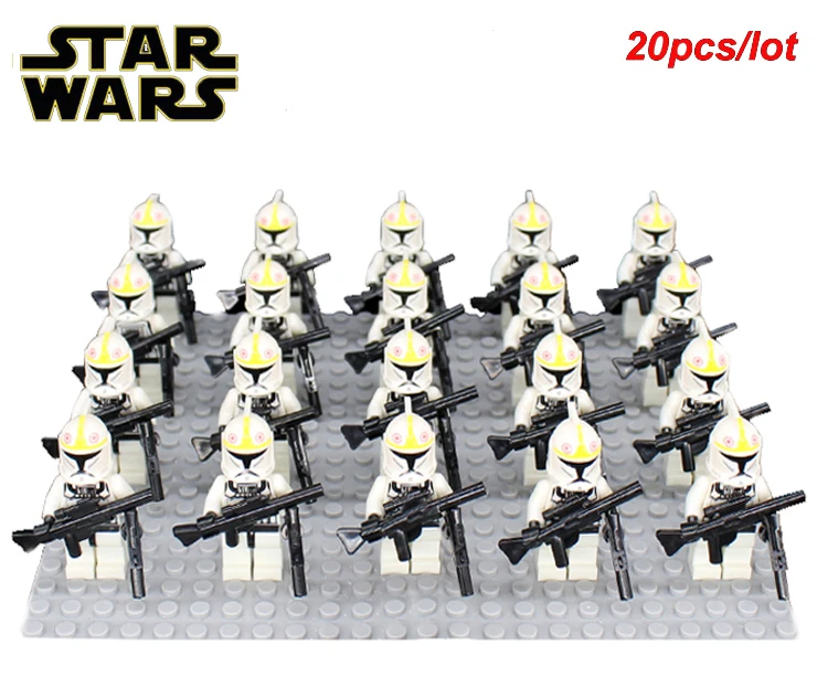 20pcs/lot Star Wars Custom Clone Pilot 10195 Sw191 with 6 guns Compatible 8019 7674 8039 block kids toy
20pcs/lot Star Wars Custom Clone Pilot 10195 Sw191 with 6 guns Compatible 8019 7674 8039 block kids toy