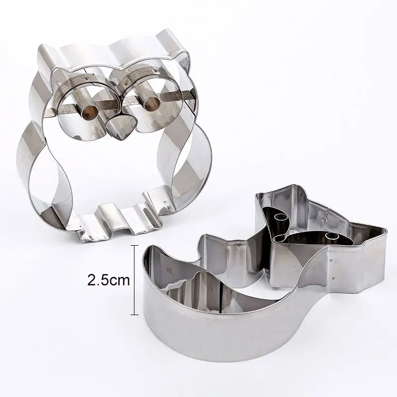 3D Cartoon Fox Owl Shape Biscuit Mold Stainless Steel Cake Moulds Cookie Cutters DIY Fondant Cake Decorating Kitchen Baking Tool
3D Cartoon Fox Owl Shape Biscuit Mold Stainless Steel Cake Moulds Cookie Cutters DIY Fondant Cake Decorating Kitchen Baking Tool