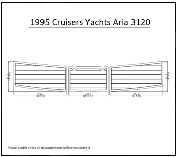 1995 Cruisers Yachts Aria 3120 Swim Platform Pad Boat EVA Teak Decking 1/4" 6mm
1995 Cruisers Yachts Aria 3120 Swim Platform Pad Boat EVA Teak Decking 1/4" 6mm