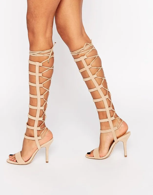 Newest summer fashion women shoes open toe super high thin heel gladiator sandals black khaki Summer knee high boots cutouts
Newest summer fashion women shoes open toe super high thin heel gladiator sandals black khaki Summer knee high boots cutouts