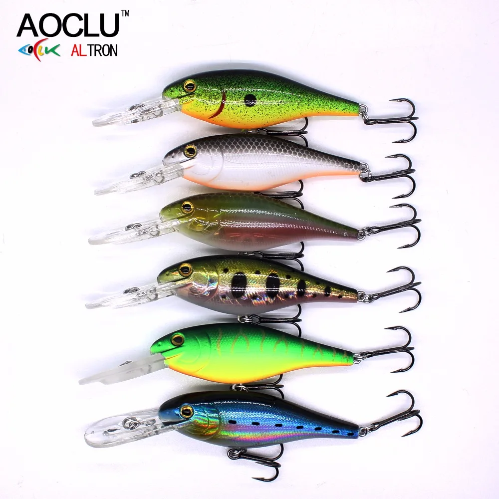 AOCLU new 6 pcs/lot wobbler 70mm 8.8g Floating Hard Bait Minnow Crank Depth 1.5-3.3m fishing lure VMC hooks 6 colors tackle
AOCLU new 6 pcs/lot wobbler 70mm 8.8g Floating Hard Bait Minnow Crank Depth 1.5-3.3m fishing lure VMC hooks 6 colors tackle