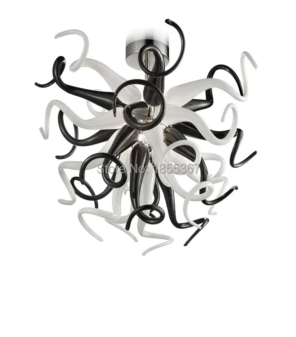 Free Shipping Fantastic Round Shape Flower Black and White Chandelier Mini