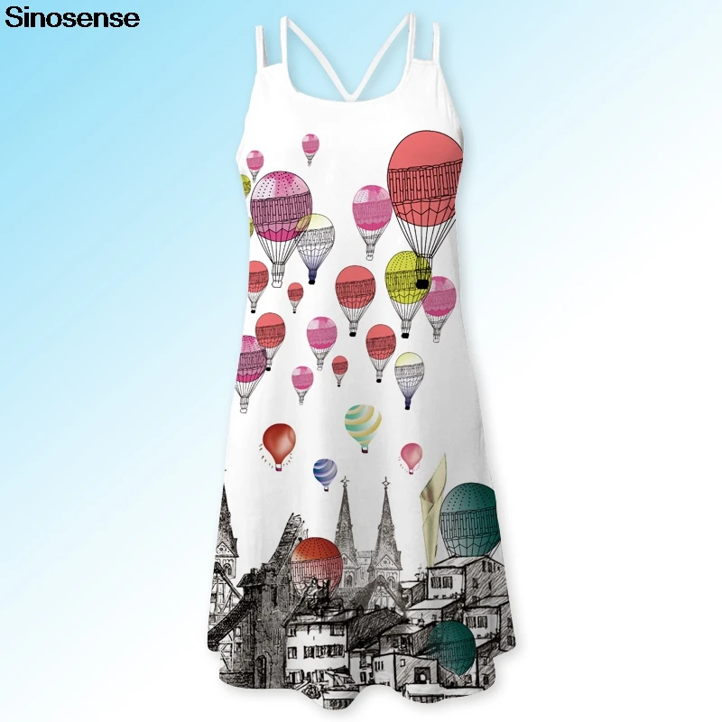 Women's Spaghetti Straps Dress Sleeveless Sexy Backless Cross Casual Loose Midi Dress 2019 Balloon Print Summer Beach Dress XXL
Women's Spaghetti Straps Dress Sleeveless Sexy Backless Cross Casual Loose Midi Dress 2019 Balloon Print Summer Beach Dress XXL