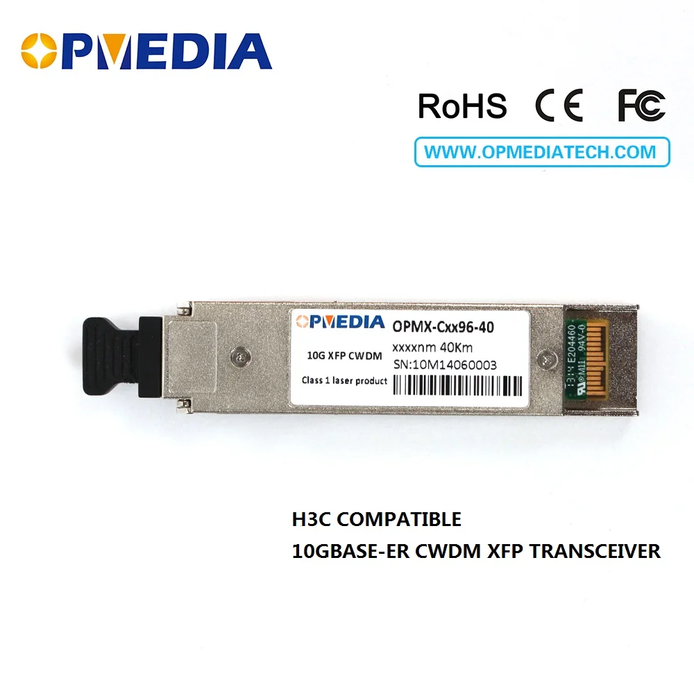 

FREE SHIPPING! Equivalent to H3C 10GEBASE CWDM XFP transceiver, 10G 40km 1470~1610nm XFP optical module with dual LC and DDM