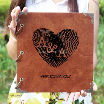 Personalized Fingerprint Wedding Guest Book Engraved Photo Album/ Kraft Scrapbook Album /Wedding Guestbook/Wedding Gift
Personalized Fingerprint Wedding Guest Book Engraved Photo Album/ Kraft Scrapbook Album /Wedding Guestbook/Wedding Gift
