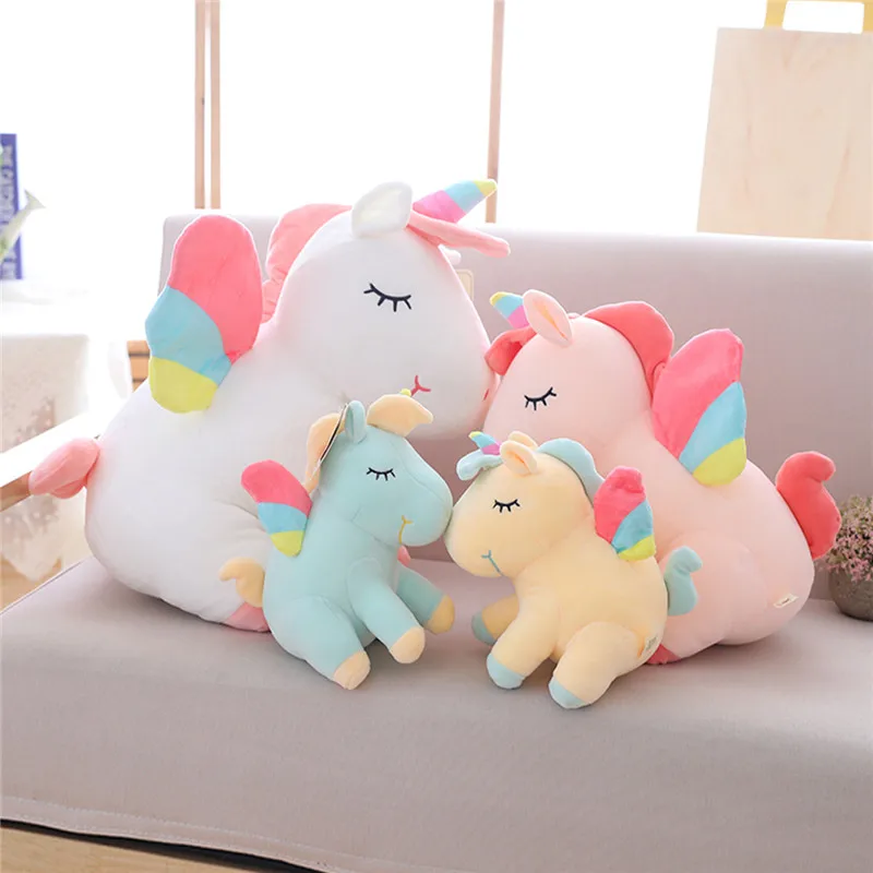 55/25cm lovely unicorn plush toy white fly horse with rainbow wings baby kids appease doll birthday gift for little girl
55/25cm lovely unicorn plush toy white fly horse with rainbow wings baby kids appease doll birthday gift for little girl
