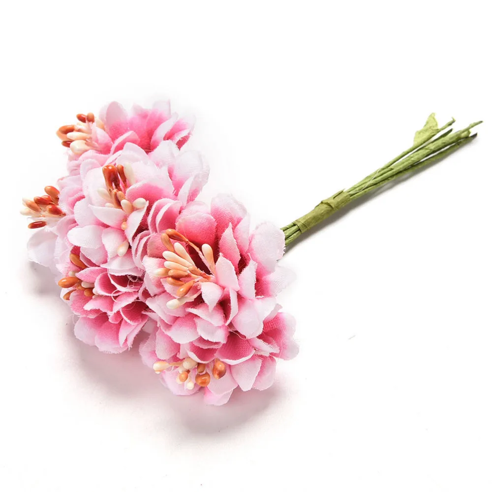 Wedding Decoration DIY Wreath Gift Scrapbooking Craft Fake Flower Cloth Gradient Stamen Handmake Artificial Flower Bouquet 6Pcs
Wedding Decoration DIY Wreath Gift Scrapbooking Craft Fake Flower Cloth Gradient Stamen Handmake Artificial Flower Bouquet 6Pcs
