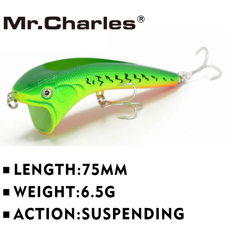Mr.Charles 2015 new fishing lures 75mm 6.5g suspending vib, assorted different colors,free shipping Hard Bait
Mr.Charles 2015 new fishing lures 75mm 6.5g suspending vib, assorted different colors,free shipping Hard Bait