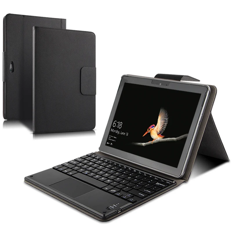 Slim Folio PU Leather Stand Case Cover + Detachable Wireless Bluetooth Touchpad Keyboard For Microsoft Surface Go 10 inch Tablet |