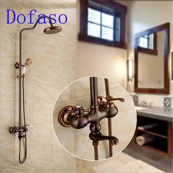 Dofaso luxury antique black shower faucet rose coffee color vintage brass bath shower mixer faucets 8'' head shower
Dofaso luxury antique black shower faucet rose coffee color vintage brass bath shower mixer faucets 8'' head shower