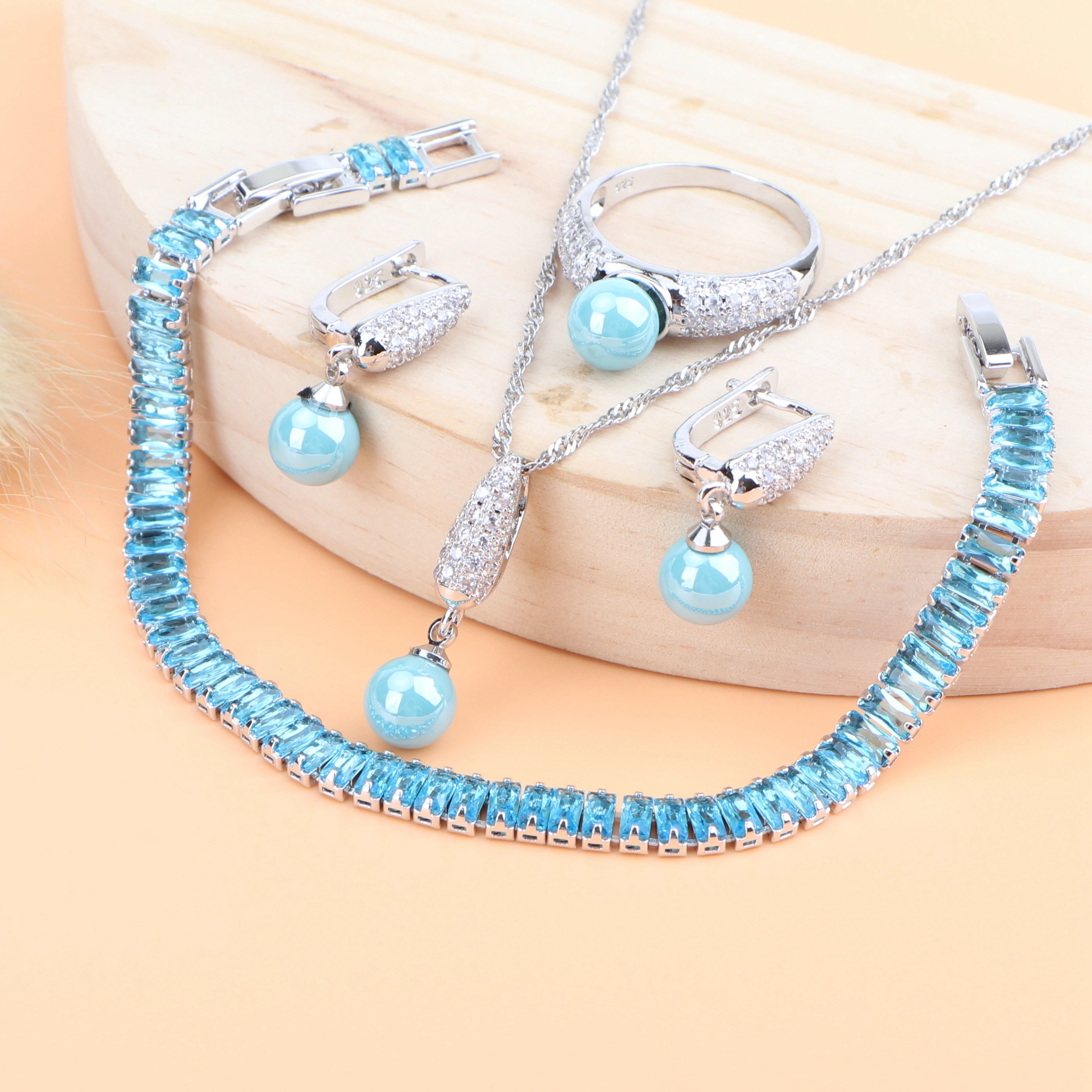 Wedding Zircon Silver 925 Pearl Bridal Jewelry Sets Earrings Ring Costume Jewelry For Women Pearls Necklace Set Gift Box
Wedding Zircon Silver 925 Pearl Bridal Jewelry Sets Earrings Ring Costume Jewelry For Women Pearls Necklace Set Gift Box