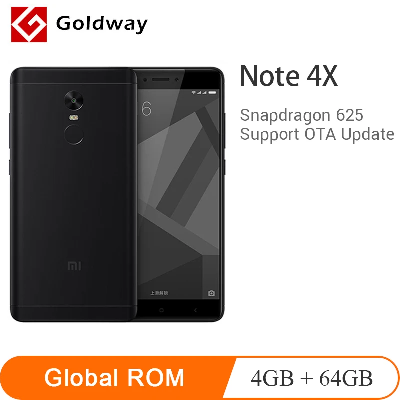 

Original Xiaomi Redmi Note 4X 4GB RAM 64GB ROM Mobile Phone Snapdragon 625 Octa Core 5.5" 1920x1080 4100mAh Fingerprint ID
