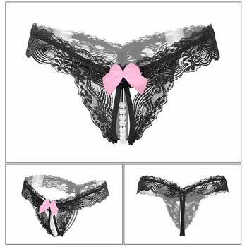 Fashion Women Thongs G Strings With Pearls Tangas Sexy Lady Panties Underwear Lace Bow Briefs Erotic Transparent Panties
Fashion Women Thongs G Strings With Pearls Tangas Sexy Lady Panties Underwear Lace Bow Briefs Erotic Transparent Panties
