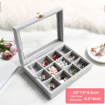 Velvet Glass Jewelry Storage Cases Earrings Ring Display Organizer Box Holder Jewelry Package Cases Display
Velvet Glass Jewelry Storage Cases Earrings Ring Display Organizer Box Holder Jewelry Package Cases Display