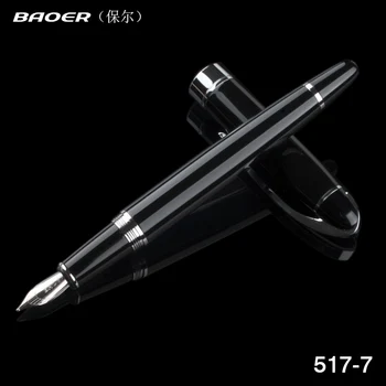 Baoer 517 Black Ink Pen Fountain Pens High Quality Calligraphy Pen Stationery Business Gift Signature Pen Flannel bag Metal box
Baoer 517 Black Ink Pen Fountain Pens High Quality Calligraphy Pen Stationery Business Gift Signature Pen Flannel bag Metal box